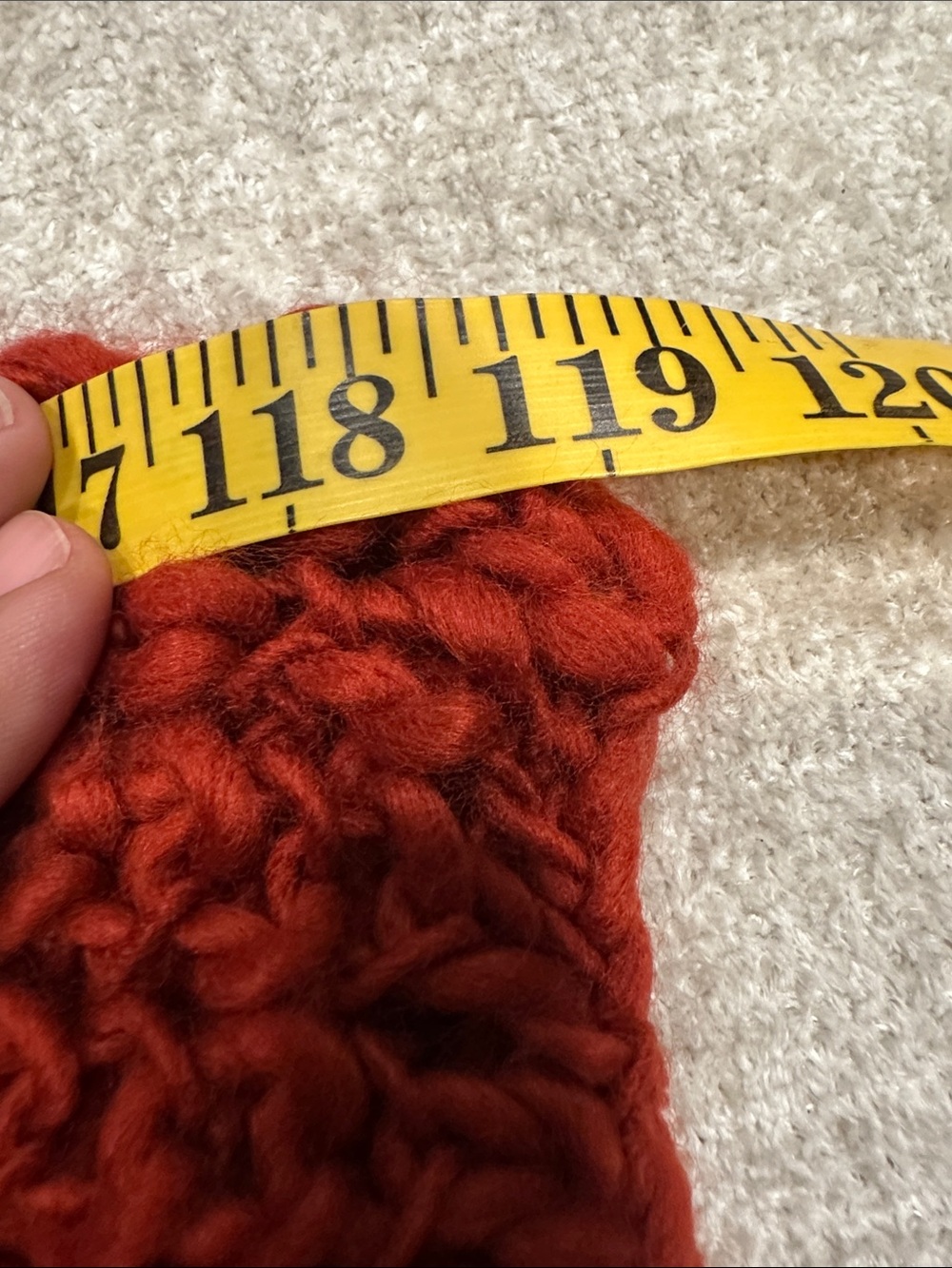 Zara Rust Red Textured Knit Scarf - Picture 2 of 7